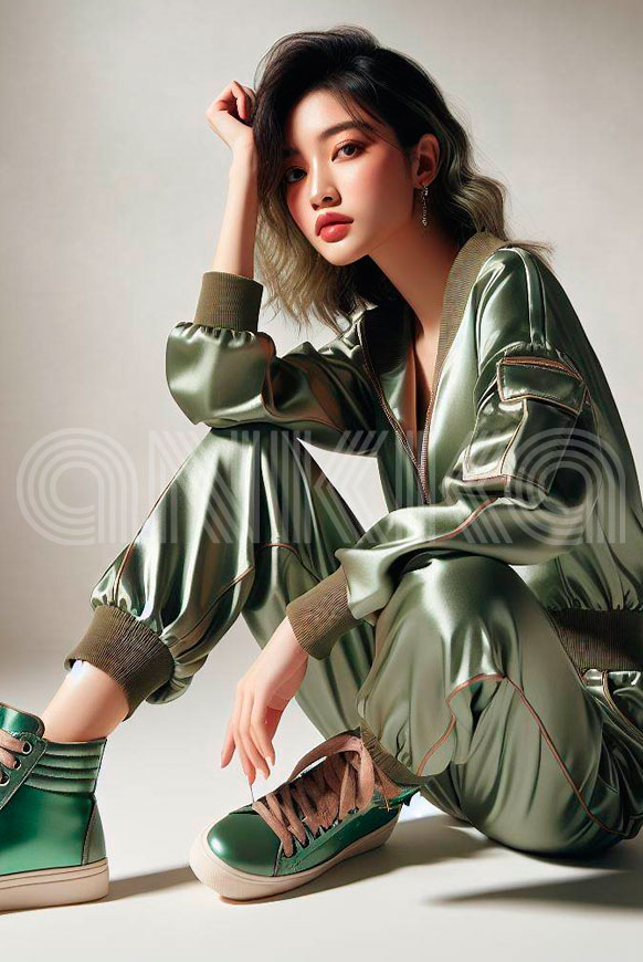 Sports satin suit